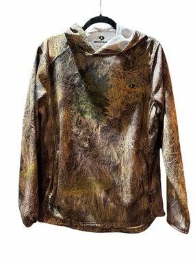 Mossy Oak Brown Green Camo Hoodie Sweater
